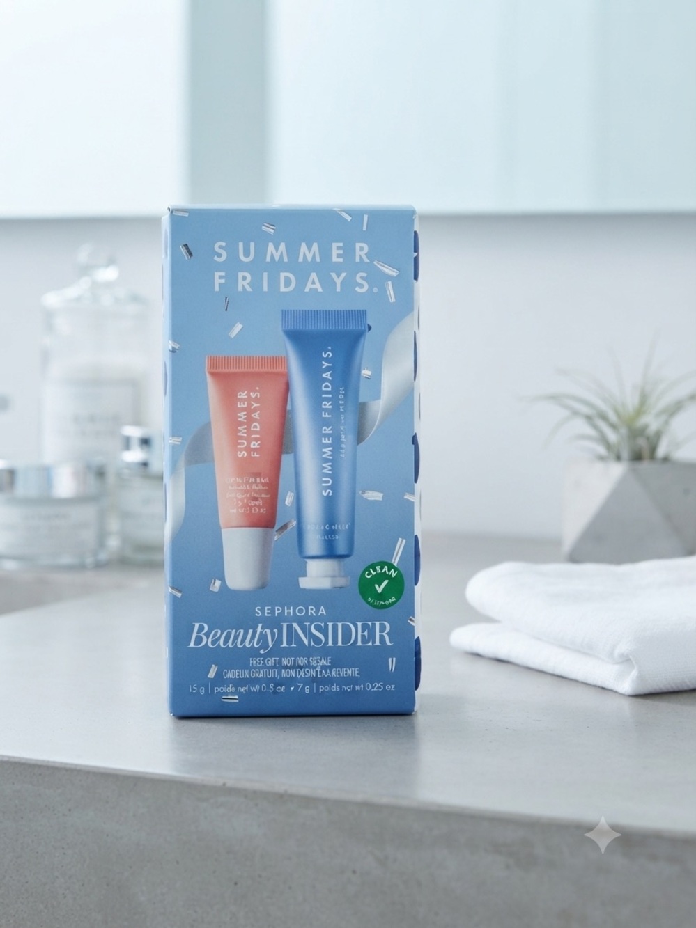 Summer Fridays Duo Skincare Set - Blue & Coral Tubes